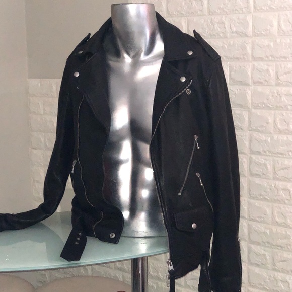 ALLSAINTS leather biker jacket LIKE NEW - Picture 2 of 4